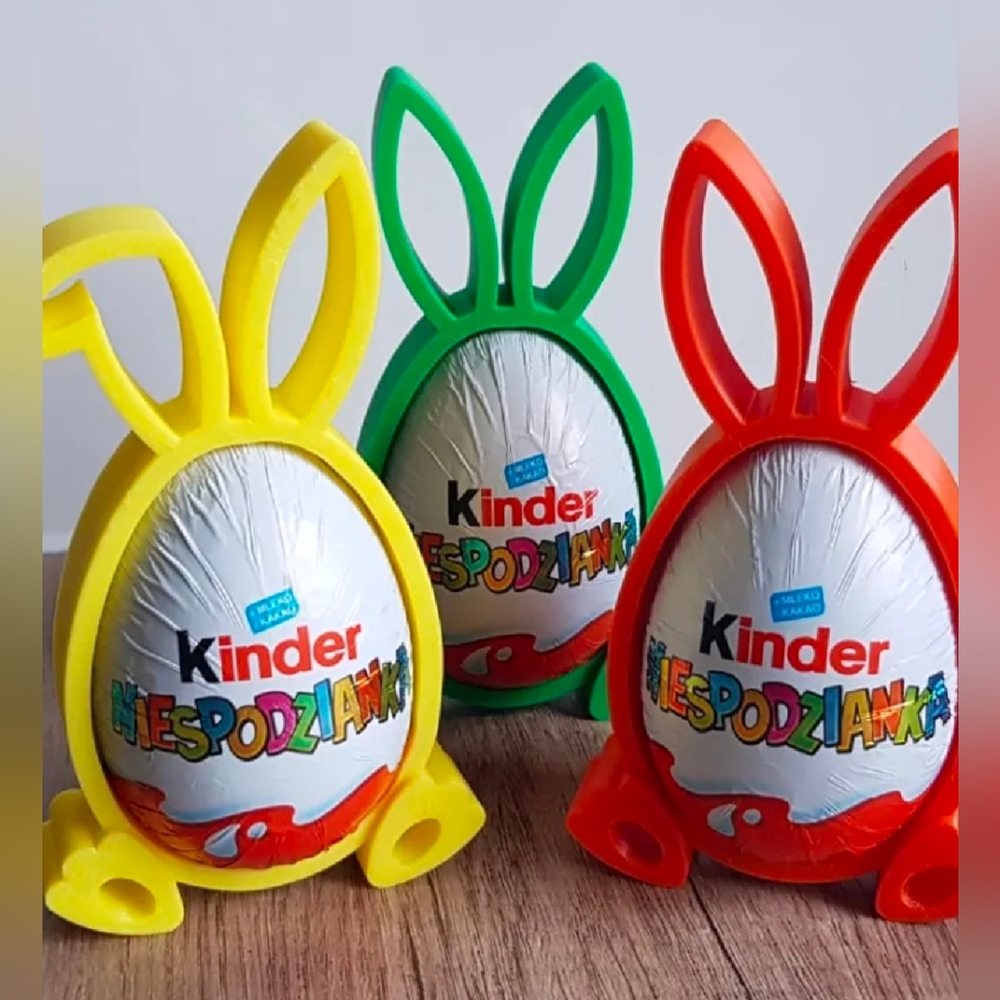 Kinder Egg Bunny Holder Set Of 2